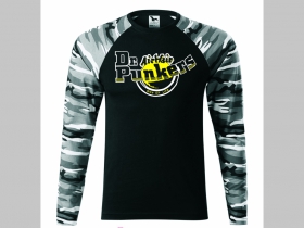 Dr. Punkers pánske tričko (nie mikina!!) s dlhými rukávmi vo farbe " metro " čiernobiely maskáč gramáž 160 g/m2 materiál 100%bavlna